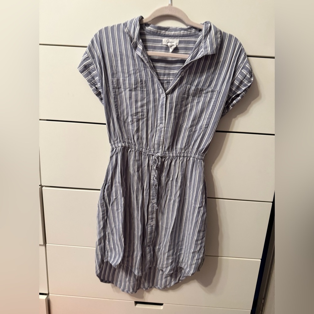 Striped Button-Up Dress